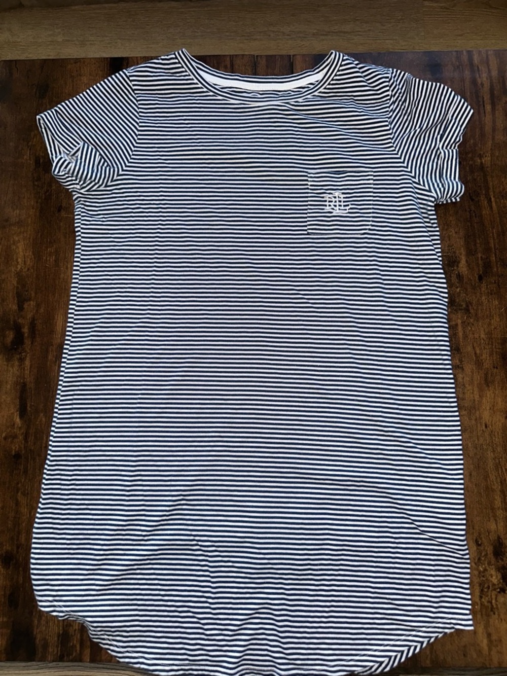 Ralph Lauren Navy and White Striped nightgown